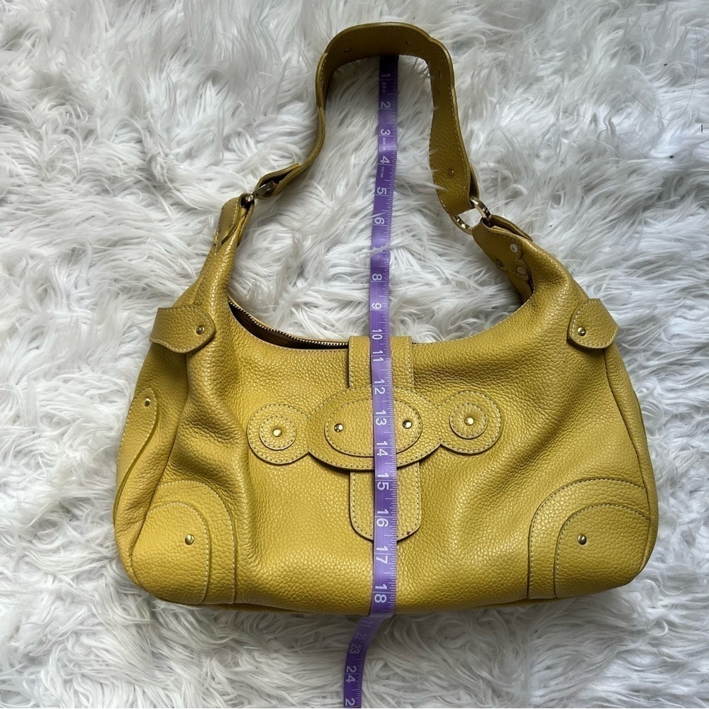 Tracy Zych New York Yellow Pebbled Leather Shoulder Bag 💛💛 Y2K Vintage - Picture 9 of 10
